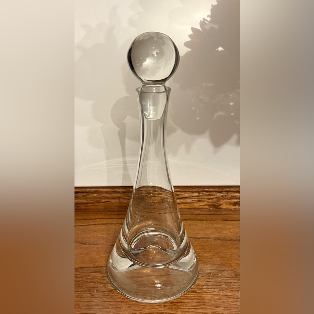 Vintage Studio Nova Crystal Glass Decanter Minaret Hand Blown Poland Star Trek